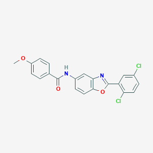 molecular formula C21H14Cl2N2O3 B342764 N-[2-(2,5-dichlorophenyl)-1,3-benzoxazol-5-yl]-4-methoxybenzamide 