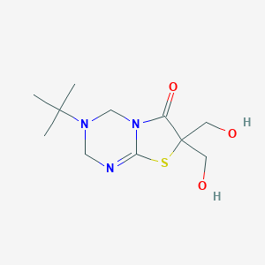 molecular formula C11H19N3O3S B342768 3-tert-butyl-7,7-bis(hydroxymethyl)-3,4-dihydro-2H-[1,3]thiazolo[3,2-a][1,3,5]triazin-6(7H)-one 