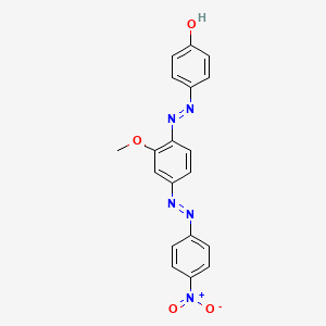 molecular formula C19H15N5O4 B3427777 Phenol, 4-[[2-methoxy-4-[(4-nitrophenyl)azo]phenyl]azo]- CAS No. 61902-11-2
