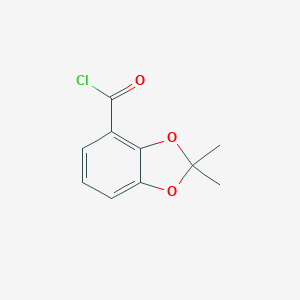 molecular formula C10H9ClO3 B034278 2,2-Dimethyl-2H-1,3-benzodioxole-4-carbonyl chloride CAS No. 106296-53-1