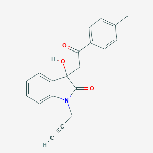 molecular formula C20H17NO3 B342789 3-hydroxy-3-[2-(4-methylphenyl)-2-oxoethyl]-1-(prop-2-yn-1-yl)-1,3-dihydro-2H-indol-2-one 