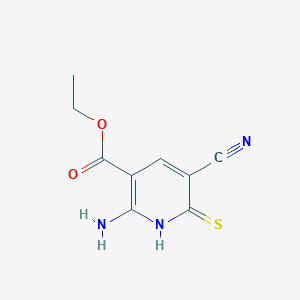 molecular formula C9H9N3O2S B3427890 Ethyl 2-amino-5-cyano-6-sulfanylpyridine-3-carboxylate CAS No. 625370-81-2