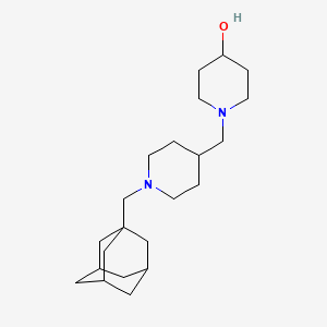 molecular formula C22H38N2O B3427905 1-[[1-(1-Adamantylmethyl)-4-piperidyl]methyl]piperidin-4-ol CAS No. 627052-25-9