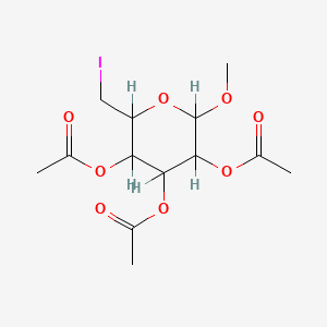 [4,5-Diacetyloxy-2-(iodomethyl)-6-methoxyoxan-3-yl] acetate