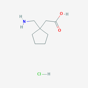 molecular formula C8H16ClNO2 B3428014 2-[1-(Aminomethyl)cyclopentyl]acetic acid hydrochloride CAS No. 63562-09-4