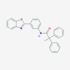 molecular formula C28H22N2O2 B342804 N-[3-(1,3-benzoxazol-2-yl)phenyl]-2,2-diphenylpropanamide 