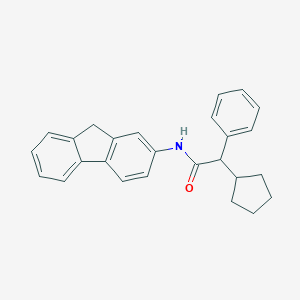 molecular formula C26H25NO B342805 2-cyclopentyl-N-(9H-fluoren-2-yl)-2-phenylacetamide 
