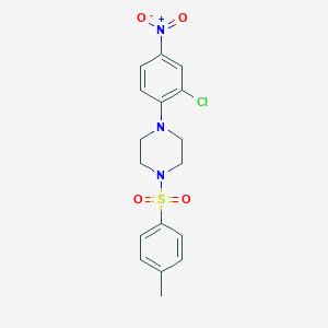 molecular formula C17H18ClN3O4S B342810 1-(2-Chloro-4-nitrophenyl)-4-[(4-methylphenyl)sulfonyl]piperazine 