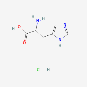 molecular formula C6H10ClN3O2 B3428103 DL-Histidine monohydrochloride CAS No. 6459-59-2