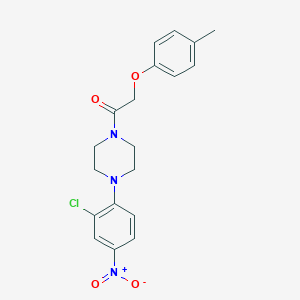 molecular formula C19H20ClN3O4 B342814 1-[4-(2-Chloro-4-nitrophenyl)piperazin-1-yl]-2-(4-methylphenoxy)ethanone 