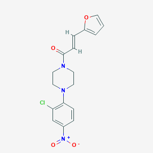 1-{2-Chloro-4-nitrophenyl}-4-[3-(2-furyl)acryloyl]piperazine