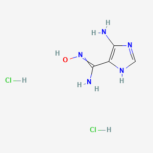 molecular formula C4H9Cl2N5O B3428181 5(4)-氨基咪唑-4(5)-羧酰胺肟二盐酸盐 CAS No. 65456-71-5