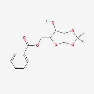 molecular formula C15H18O6 B3428269 苯甲酸（6-羟基-2,2-二甲基-3a,5,6,6a-四氢呋喃[2,3-d][1,3]二氧杂环-5-基）甲酯 CAS No. 6612-91-5