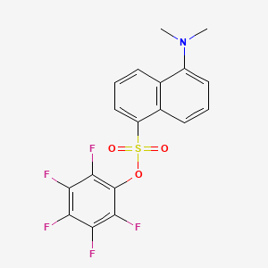 molecular formula C18H12F5NO3S B3428278 2,3,4,5,6-五氟苯基5-(二甲氨基)-1-萘磺酸盐 CAS No. 663175-92-6
