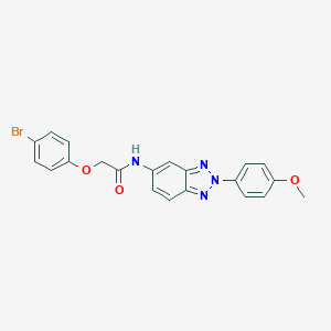 molecular formula C21H17BrN4O3 B342831 2-(4-bromophenoxy)-N-[2-(4-methoxyphenyl)-2H-1,2,3-benzotriazol-5-yl]acetamide 