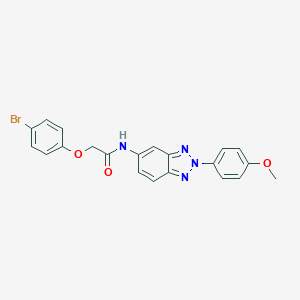 2-(4-bromophenoxy)-N-[2-(4-methoxyphenyl)-2H-1,2,3-benzotriazol-5-yl]acetamide