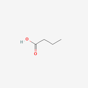 molecular formula C4H8O2<br>C4H8O2<br>CH3CH2CH2COOH B3428316 Butyric acid CAS No. 67254-79-9