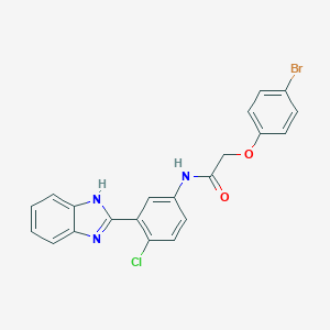 molecular formula C21H15BrClN3O2 B342838 N-[3-(1H-benzimidazol-2-yl)-4-chlorophenyl]-2-(4-bromophenoxy)acetamide 