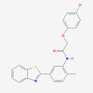 molecular formula C22H17BrN2O2S B342842 N-[5-(1,3-benzothiazol-2-yl)-2-methylphenyl]-2-(4-bromophenoxy)acetamide 