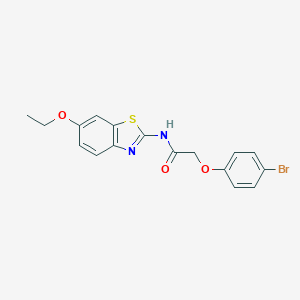 molecular formula C17H15BrN2O3S B342843 2-(4-bromophenoxy)-N-(6-ethoxy-1,3-benzothiazol-2-yl)acetamide 