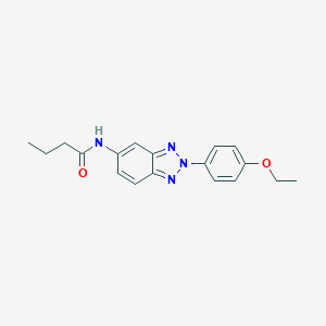 molecular formula C18H20N4O2 B342846 N-[2-(4-ethoxyphenyl)-2H-benzotriazol-5-yl]butanamide 