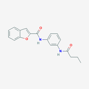 molecular formula C19H18N2O3 B342847 N-[3-(butanoylamino)phenyl]-1-benzofuran-2-carboxamide 
