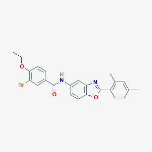 molecular formula C24H21BrN2O3 B342851 3-bromo-N-[2-(2,4-dimethylphenyl)-1,3-benzoxazol-5-yl]-4-ethoxybenzamide 