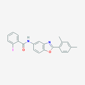 molecular formula C22H17IN2O2 B342852 N-[2-(2,4-dimethylphenyl)-1,3-benzoxazol-5-yl]-2-iodobenzamide 