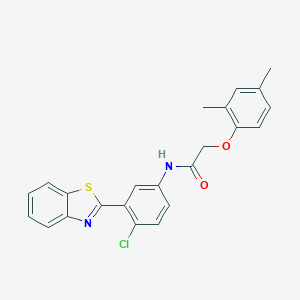 molecular formula C23H19ClN2O2S B342856 N-[3-(1,3-benzothiazol-2-yl)-4-chlorophenyl]-2-(2,4-dimethylphenoxy)acetamide 