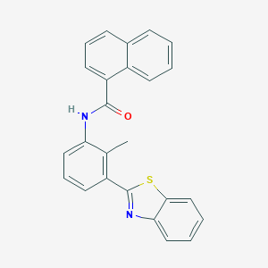 molecular formula C25H18N2OS B342860 N-[3-(1,3-benzothiazol-2-yl)-2-methylphenyl]-1-naphthamide 