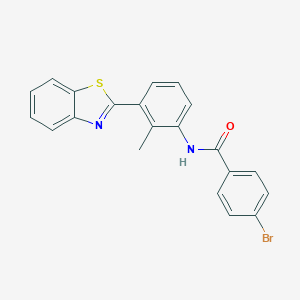 molecular formula C21H15BrN2OS B342864 N-[3-(1,3-benzothiazol-2-yl)-2-methylphenyl]-4-bromobenzamide 