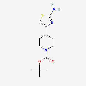 molecular formula C13H21N3O2S B3428713 Tert-butyl 4-(2-aminothiazol-4-yl)piperidine-1-carboxylate CAS No. 690261-84-8