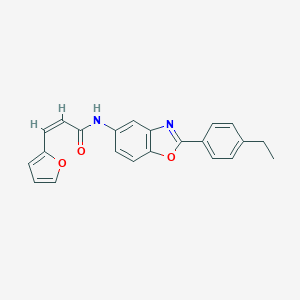 molecular formula C22H18N2O3 B342874 (Z)-N-[2-(4-ethylphenyl)-1,3-benzoxazol-5-yl]-3-(furan-2-yl)prop-2-enamide 