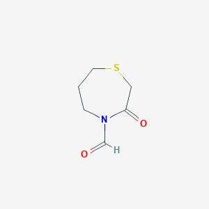 molecular formula C6H9NO2S B034288 3-Oxo-1,4-thiazepane-4-carbaldehyde CAS No. 111073-15-5