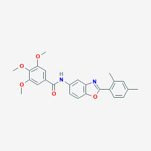 molecular formula C25H24N2O5 B342881 N-[2-(2,4-dimethylphenyl)-1,3-benzoxazol-5-yl]-3,4,5-trimethoxybenzamide 