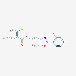molecular formula C22H16Cl2N2O2 B342883 2,5-dichloro-N-[2-(2,4-dimethylphenyl)-1,3-benzoxazol-5-yl]benzamide 