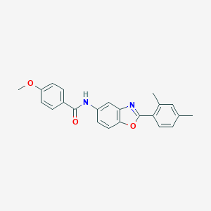 molecular formula C23H20N2O3 B342885 N-[2-(2,4-dimethylphenyl)-1,3-benzoxazol-5-yl]-4-methoxybenzamide 
