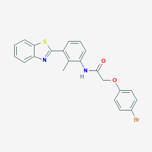 molecular formula C22H17BrN2O2S B342893 N-[3-(1,3-benzothiazol-2-yl)-2-methylphenyl]-2-(4-bromophenoxy)acetamide 