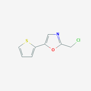 molecular formula C8H6ClNOS B3428956 2-(Chloromethyl)-5-(thiophen-2-yl)-1,3-oxazole CAS No. 70996-67-7