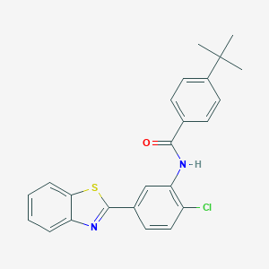 molecular formula C24H21ClN2OS B342900 N-[5-(1,3-benzothiazol-2-yl)-2-chlorophenyl]-4-tert-butylbenzamide 