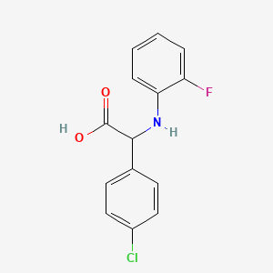 molecular formula C14H11ClFNO2 B3429121 (4-Chloro-phenyl)-(2-fluoro-phenylamino)-acetic acid CAS No. 725253-06-5