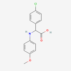 (4-Chloro-phenyl)-(4-methoxy-phenylamino)-acetic acid