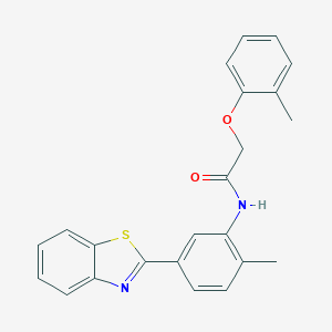 molecular formula C23H20N2O2S B342913 N-[5-(1,3-benzothiazol-2-yl)-2-methylphenyl]-2-(2-methylphenoxy)acetamide 