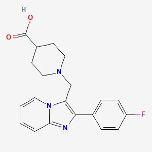 1-((2-(4-Fluorophenyl)imidazo[1,2-a]pyridin-3-yl)methyl)piperidine-4-carboxylic acid