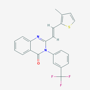 molecular formula C22H15F3N2OS B342915 2-[2-(3-methyl-2-thienyl)vinyl]-3-[3-(trifluoromethyl)phenyl]-4(3H)-quinazolinone 