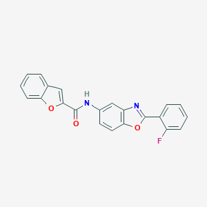 molecular formula C22H13FN2O3 B342919 N-[2-(2-fluorophenyl)-1,3-benzoxazol-5-yl]-1-benzofuran-2-carboxamide 