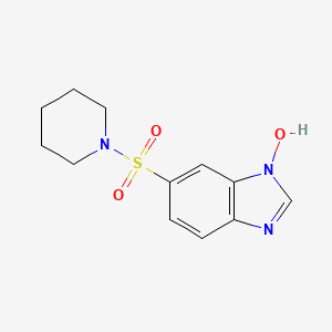 molecular formula C12H15N3O3S B3429202 6-(piperidine-1-sulfonyl)-1H-1,3-benzodiazol-1-ol CAS No. 730992-39-9