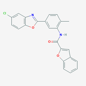 molecular formula C23H15ClN2O3 B342921 N-[5-(5-chloro-1,3-benzoxazol-2-yl)-2-methylphenyl]-1-benzofuran-2-carboxamide 