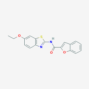 molecular formula C18H14N2O3S B342922 N-(6-Ethoxy-1,3-benzothiazol-2-yl)-1-benzofuran-2-carboxamide 