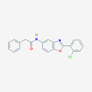 molecular formula C21H15ClN2O2 B342923 N-[2-(2-chlorophenyl)-1,3-benzoxazol-5-yl]-2-phenylacetamide 